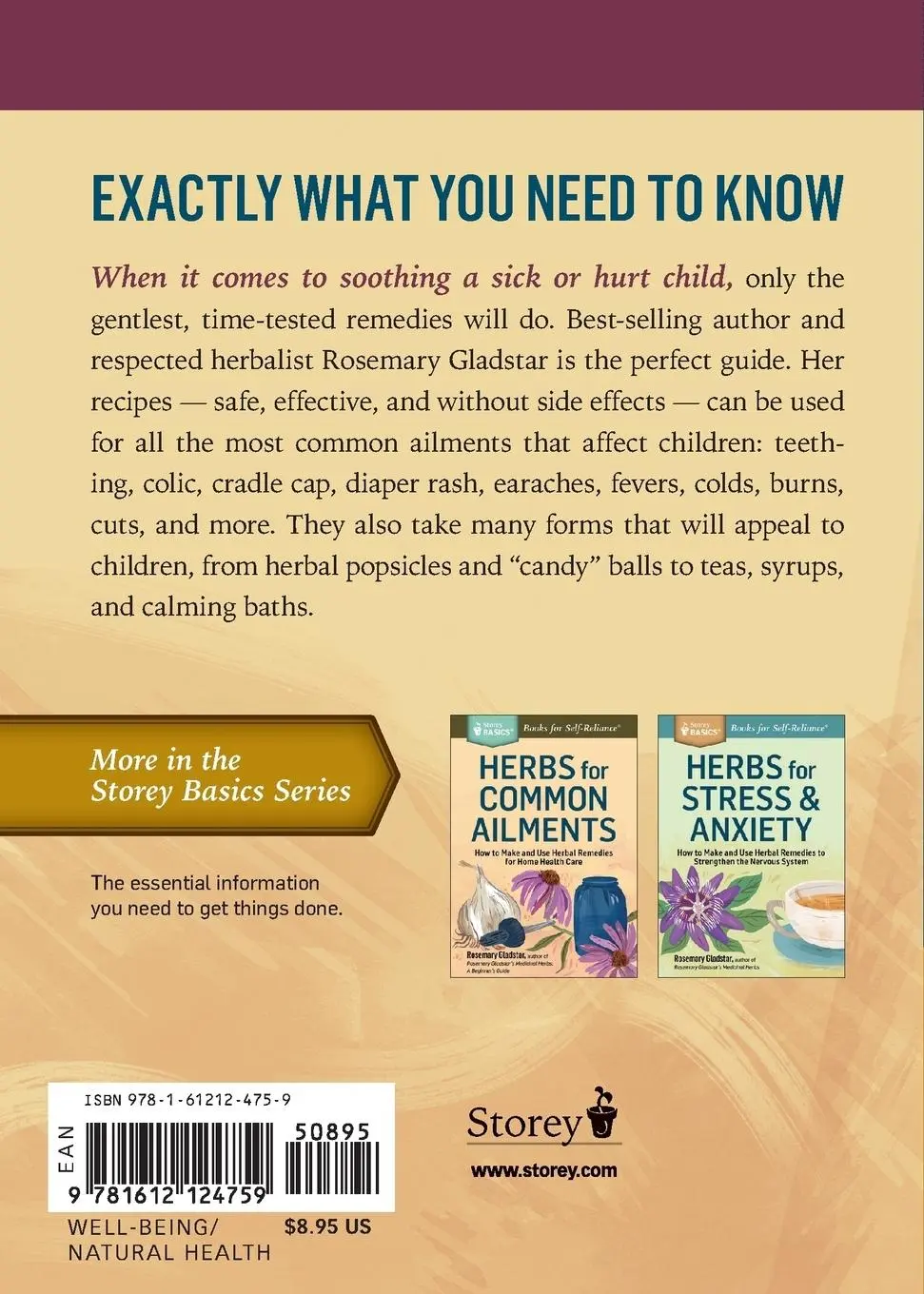 Rückseite: 9781612124759 | Herbs for Children's Health | Rosemary Gladstar | Taschenbuch | 2015