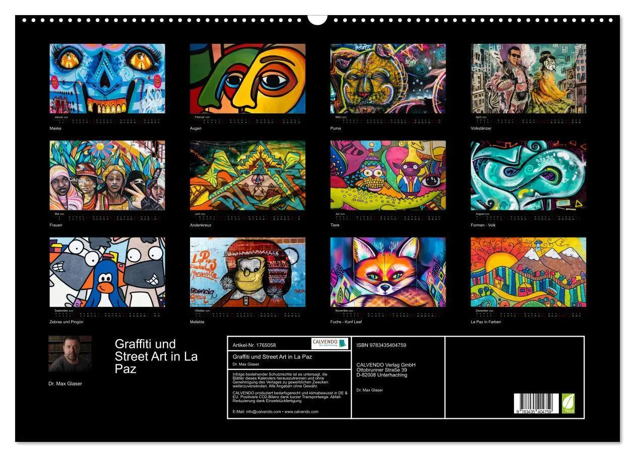 Bild: 9783435404759 | Graffiti und Street Art in La Paz (Wandkalender 2025 DIN A2 quer),...