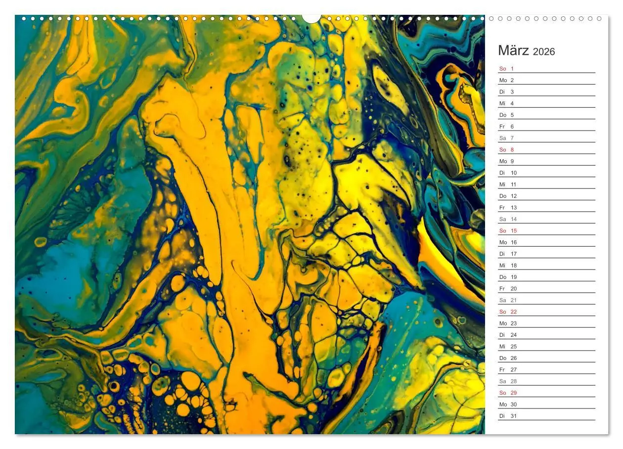 Bild: 9783457804759 | Abstract World - abstrakte Kunst in Acrylfließtechnik (Wandkalender...