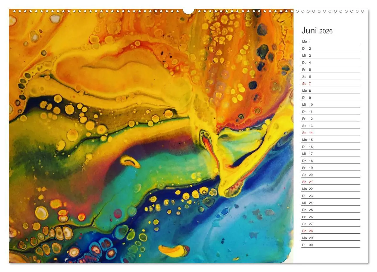 Bild: 9783457804759 | Abstract World - abstrakte Kunst in Acrylfließtechnik (Wandkalender...