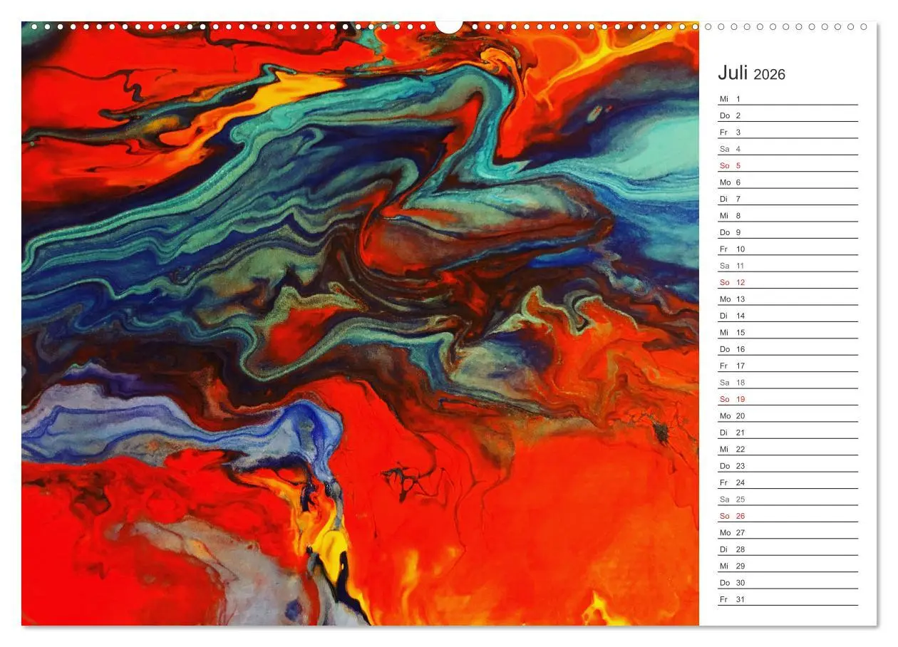 Bild: 9783457804759 | Abstract World - abstrakte Kunst in Acrylfließtechnik (Wandkalender...
