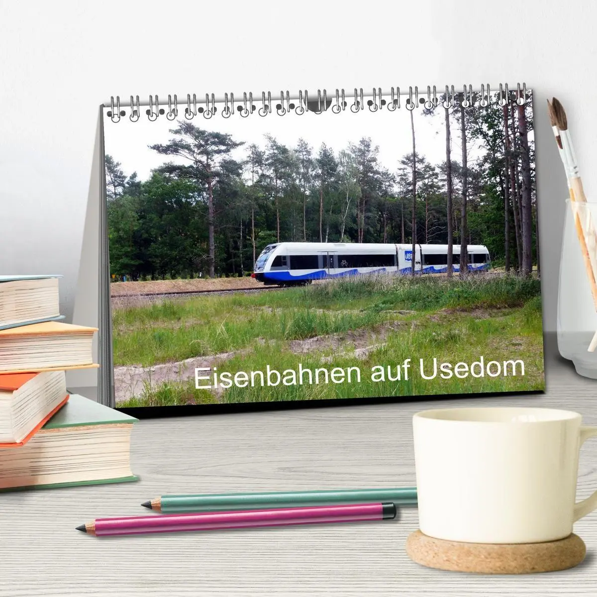Bild: 9783569914759 | Eisenbahnen auf Usedom (Tischkalender 2027 DIN A5 quer), CALVENDO...