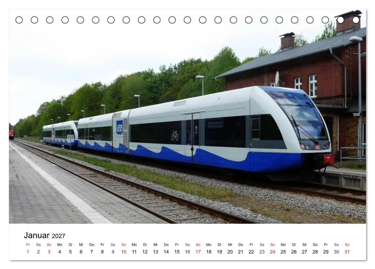 Bild: 9783569914759 | Eisenbahnen auf Usedom (Tischkalender 2027 DIN A5 quer), CALVENDO...