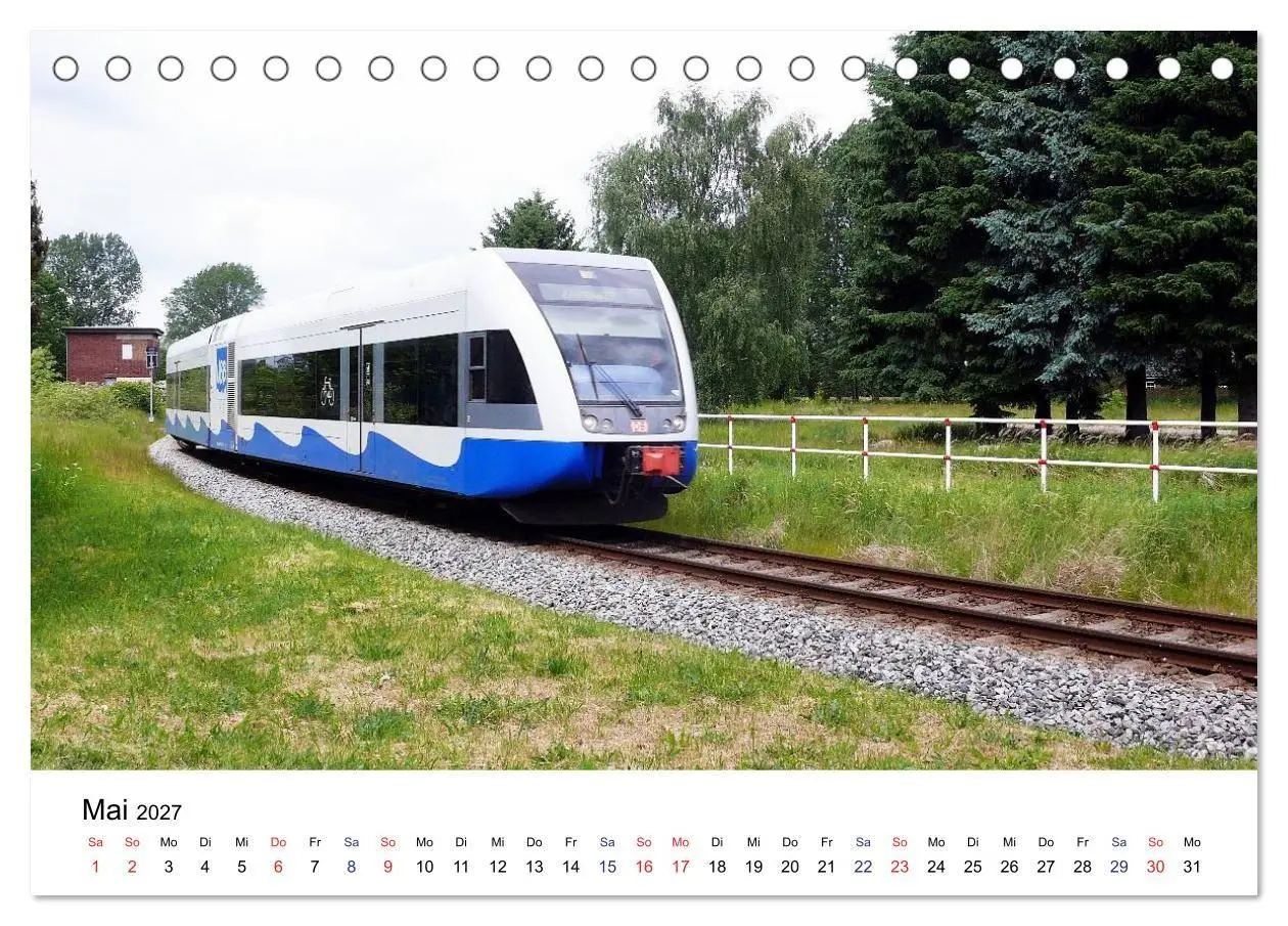 Bild: 9783569914759 | Eisenbahnen auf Usedom (Tischkalender 2027 DIN A5 quer), CALVENDO...