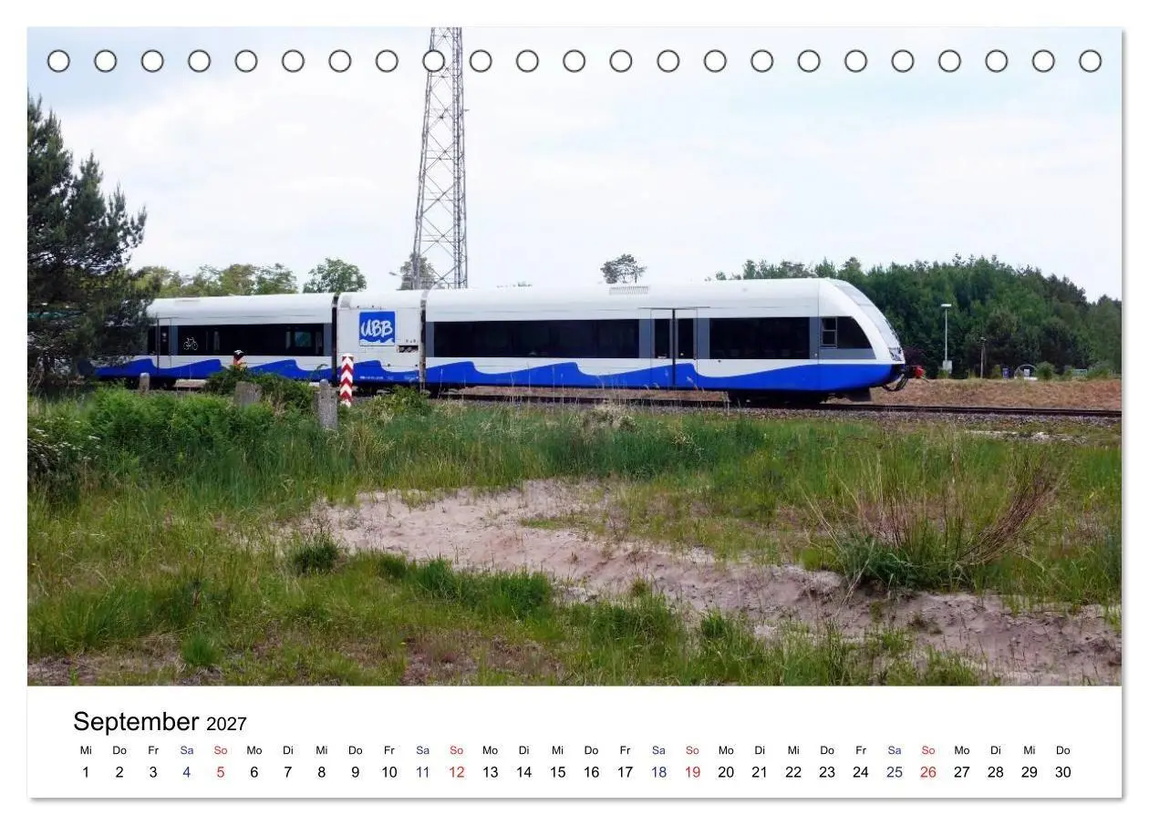 Bild: 9783569914759 | Eisenbahnen auf Usedom (Tischkalender 2027 DIN A5 quer), CALVENDO...