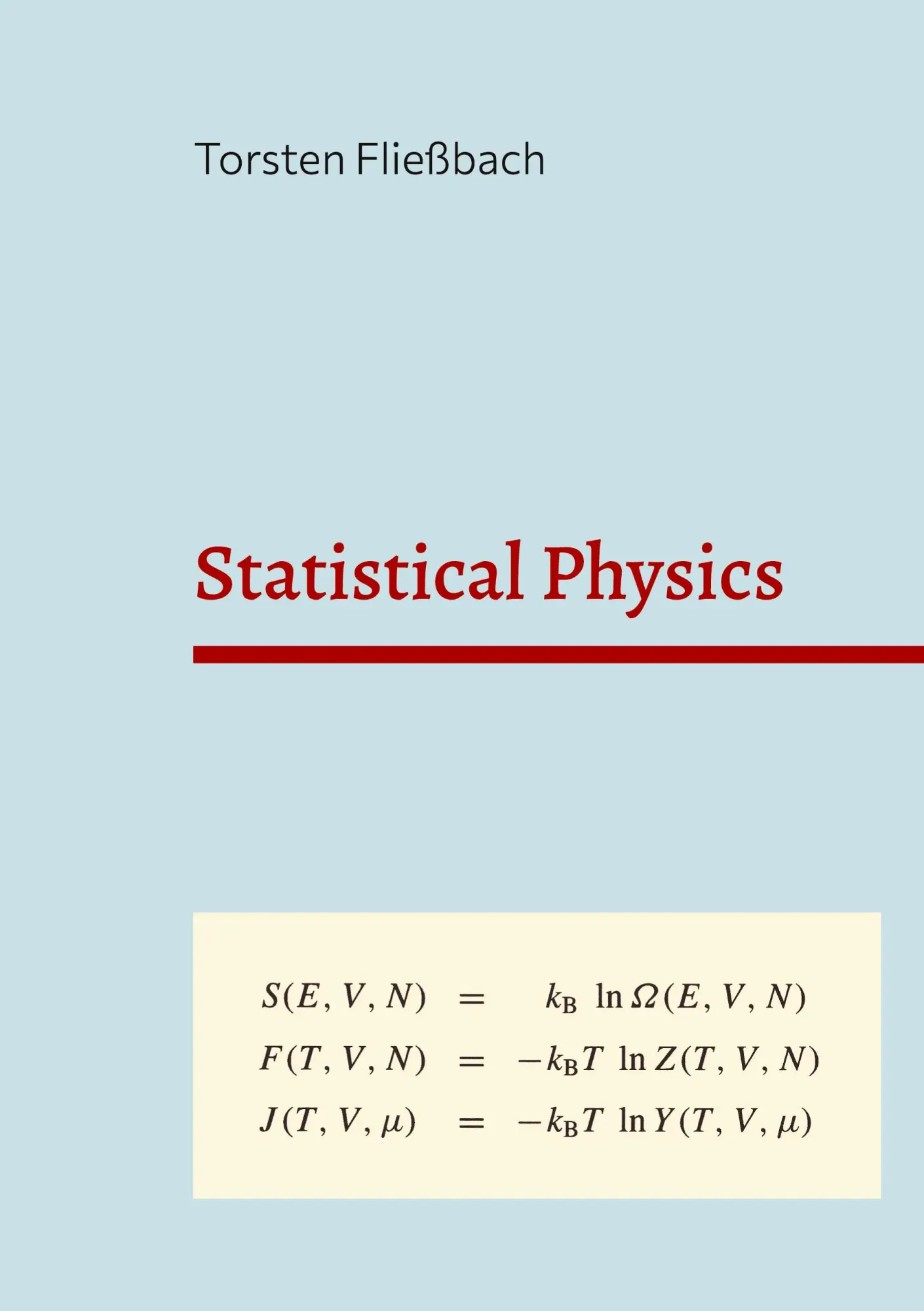Cover: 9783819244759 | Statistical Physics | Torsten Fließbach | Taschenbuch | Englisch