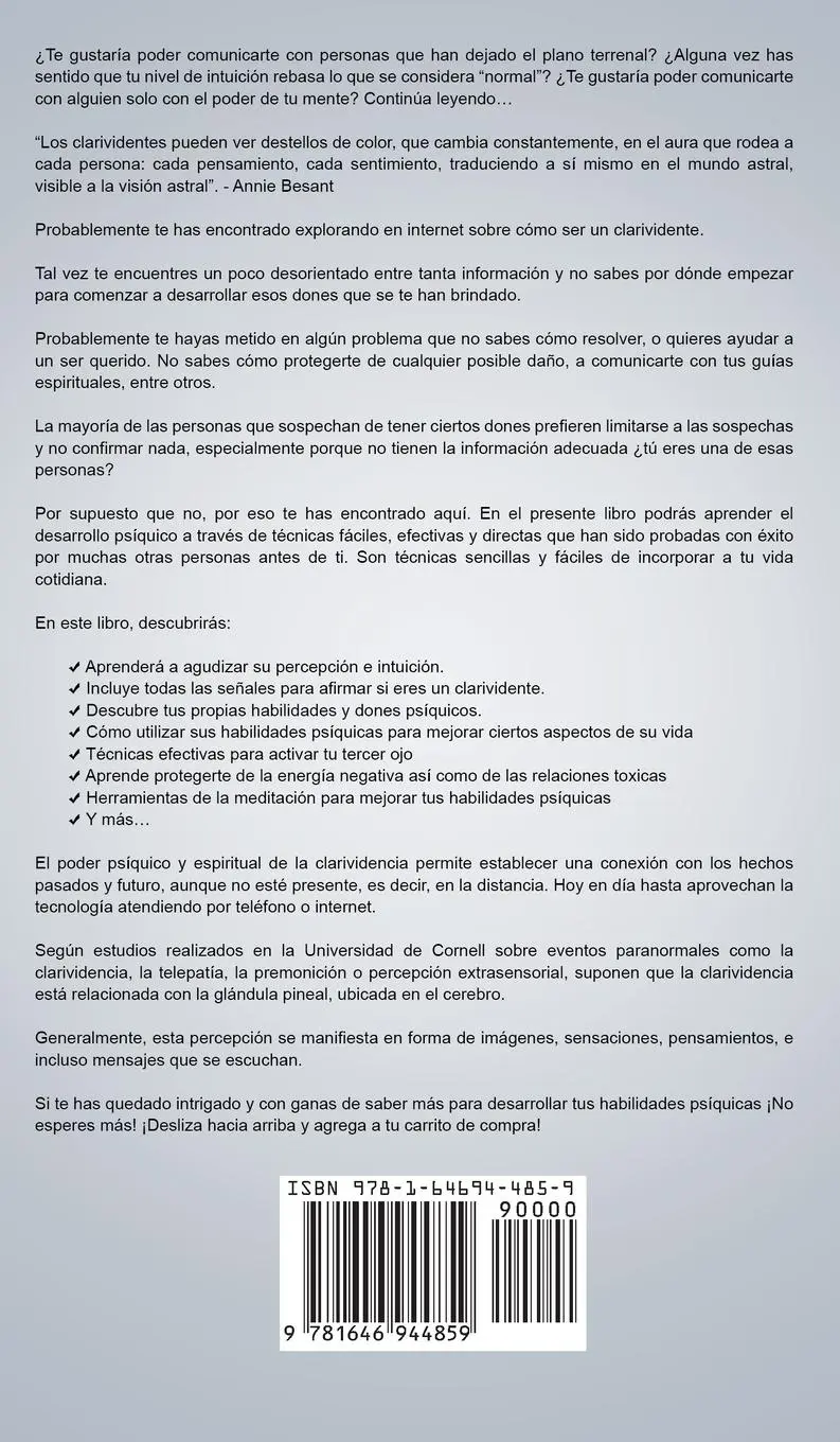 Rückseite: 9781646944859 | Guía de Clarividencia en Español | Felix White | Buch | Spanisch