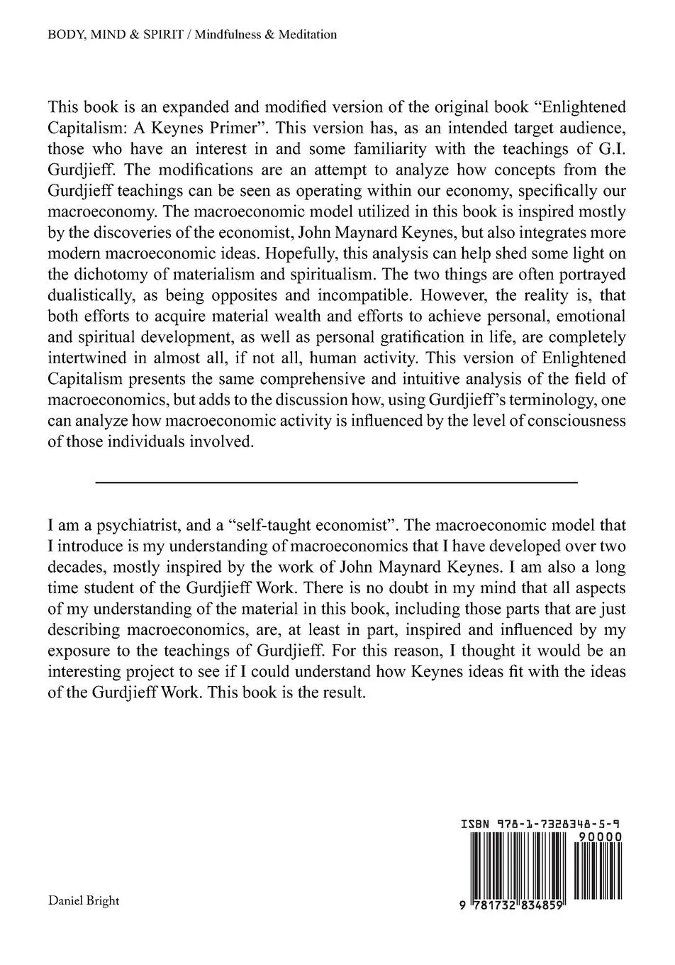 Rückseite: 9781732834859 | Keynes and the Trogoautoegocrat - Second Edition | Daniel Bright