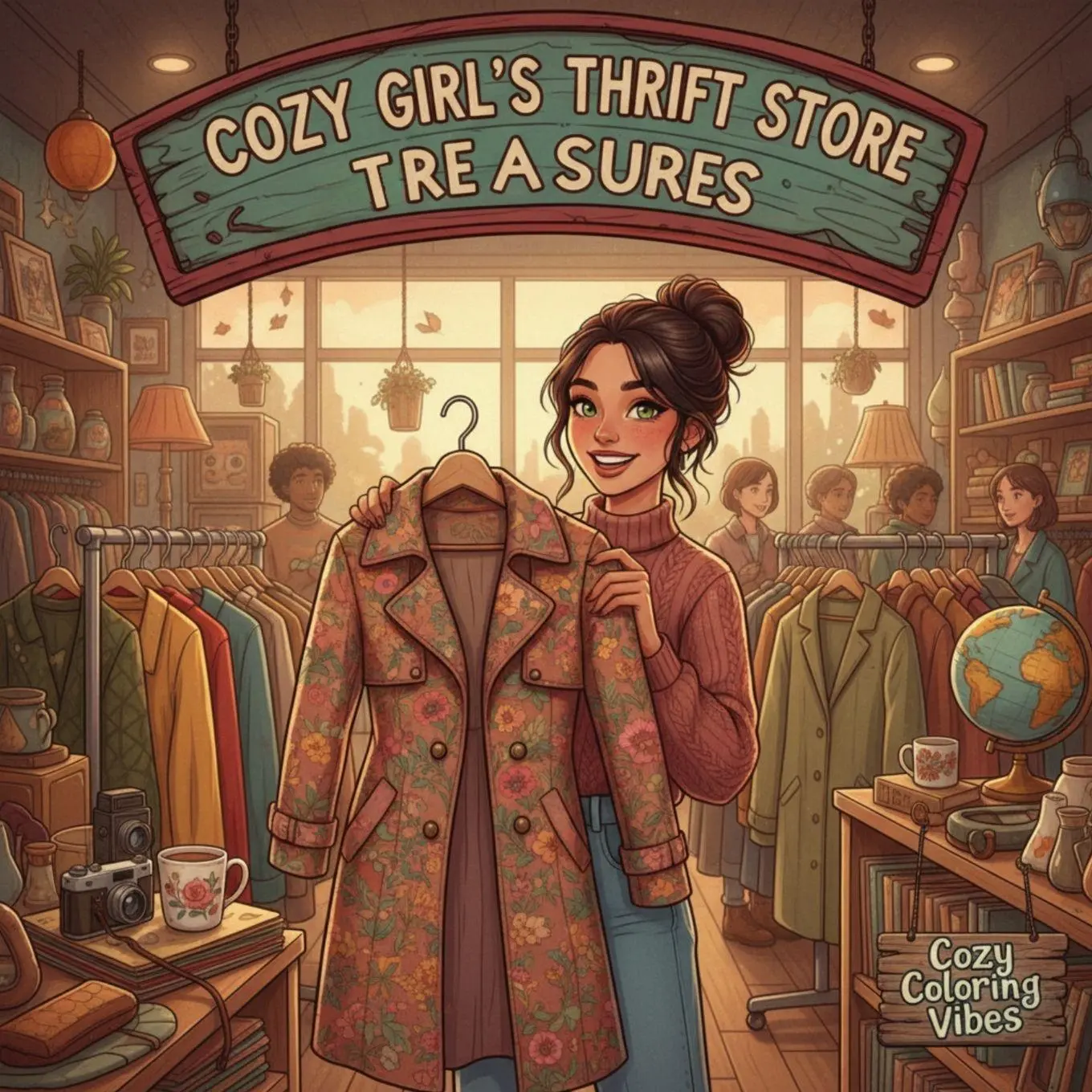 Cover: 9781965964859 | Cozy Girl's Thrift Store Treasures | Cozy Coloring Vibes | Taschenbuch