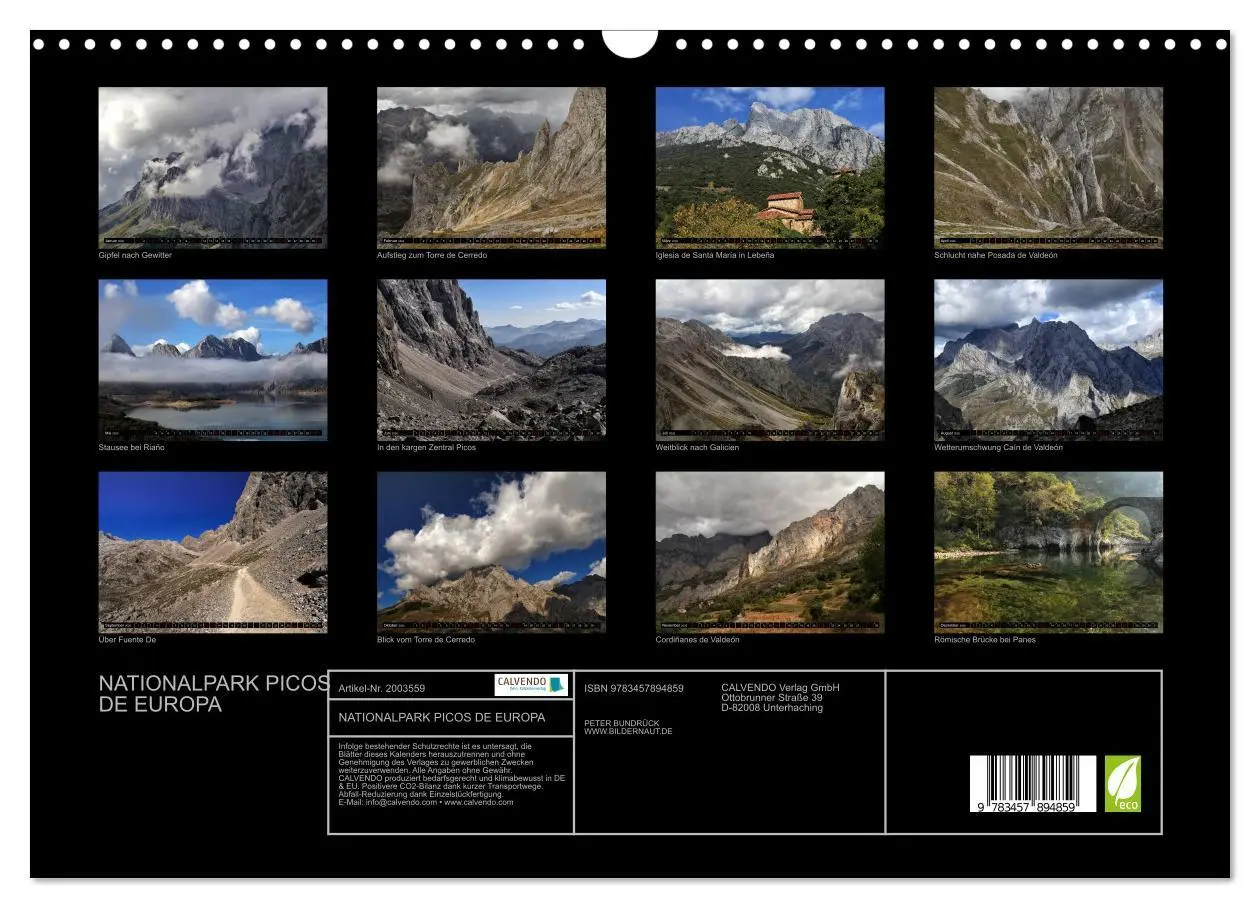 Bild: 9783457894859 | NATIONALPARK PICOS DE EUROPA (Wandkalender 2026 DIN A3 quer),...