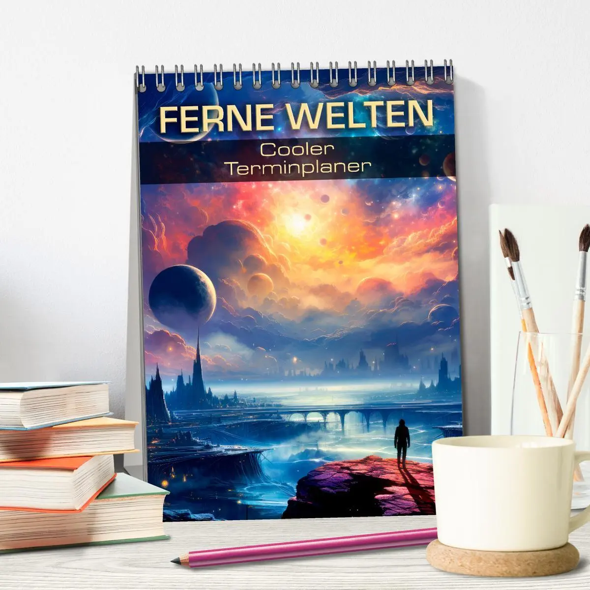 Bild: 9783516294859 | FERNE WELTEN Cooler Terminplaner (Tischkalender 2026 DIN A5 hoch),...