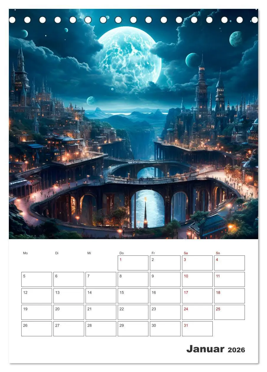 Bild: 9783516294859 | FERNE WELTEN Cooler Terminplaner (Tischkalender 2026 DIN A5 hoch),...
