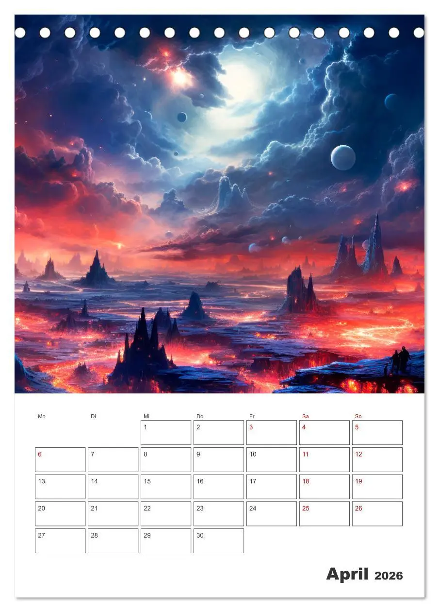 Bild: 9783516294859 | FERNE WELTEN Cooler Terminplaner (Tischkalender 2026 DIN A5 hoch),...