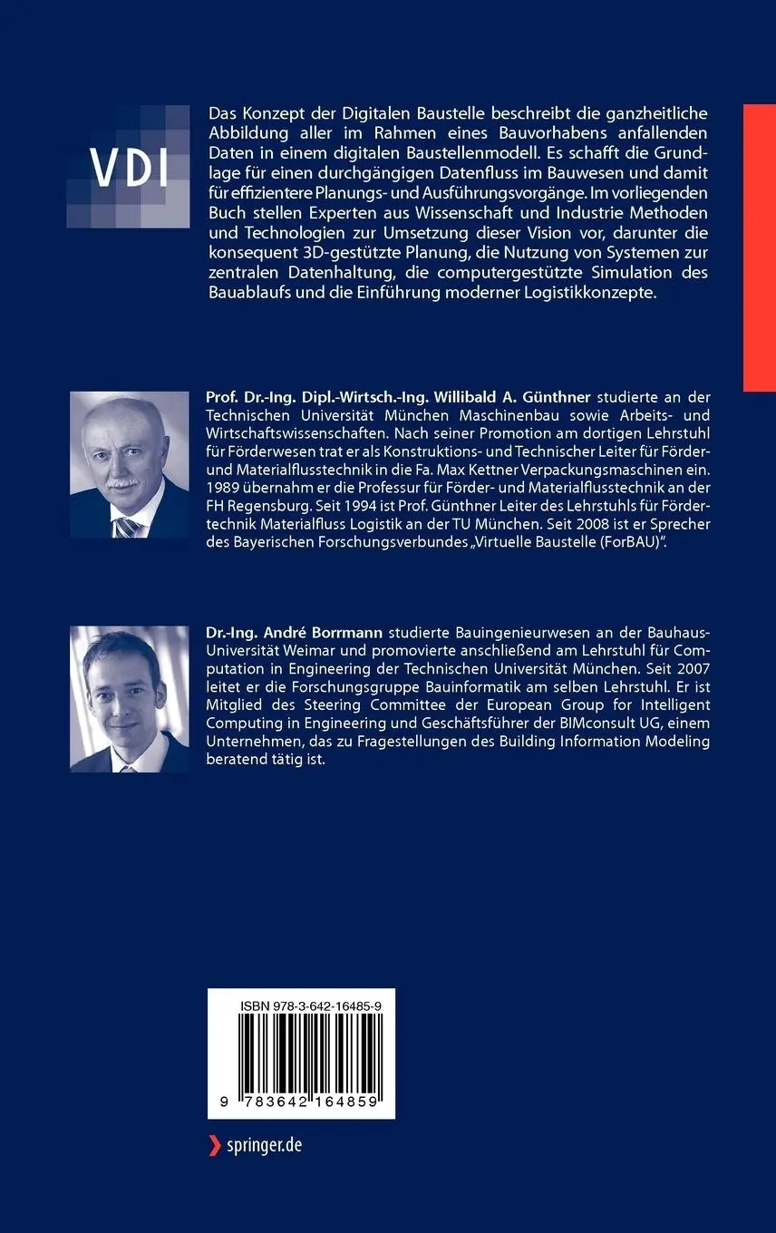 Rückseite: 9783642164859 | Digitale Baustelle- innovativer Planen, effizienter Ausführen | Buch