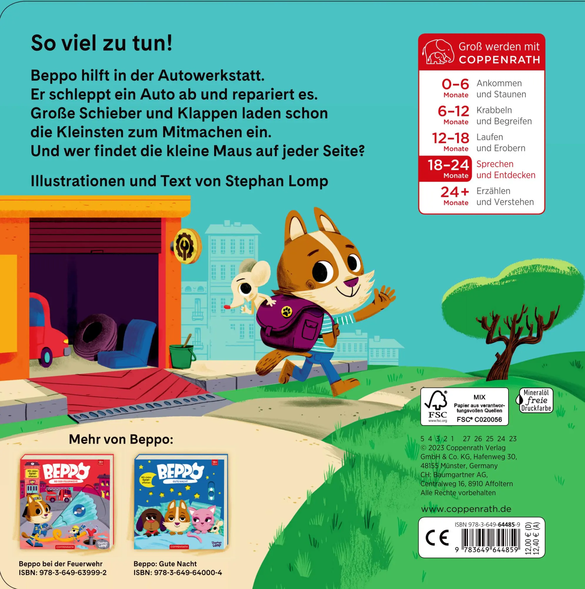 Rückseite: 9783649644859 | Beppo in der Autowerkstatt | Stephan Lomp | Buch | 14 S. | Deutsch