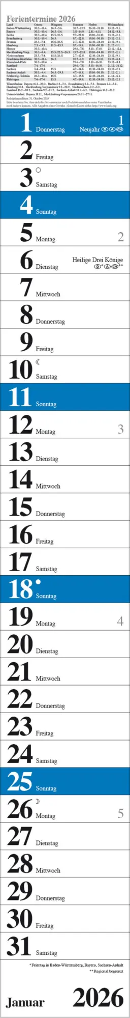 Cover: 9783731884859 | Streifenplaner Praktika Blau 2026 | Verlag Korsch | Kalender | 12 S.