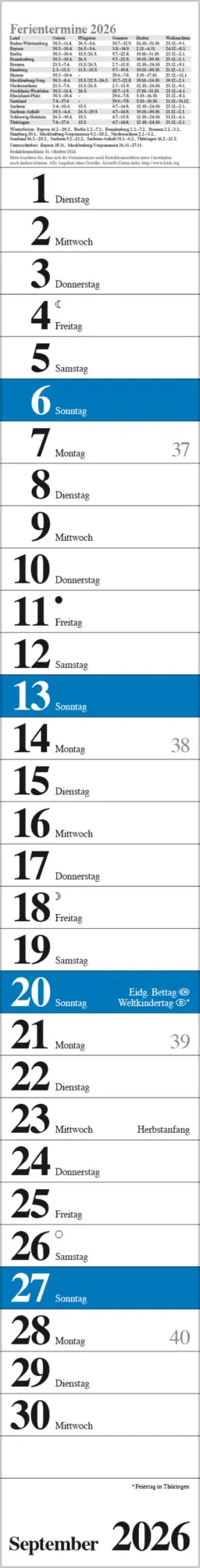 Bild: 9783731884859 | Streifenplaner Praktika Blau 2026 | Verlag Korsch | Kalender | 12 S.
