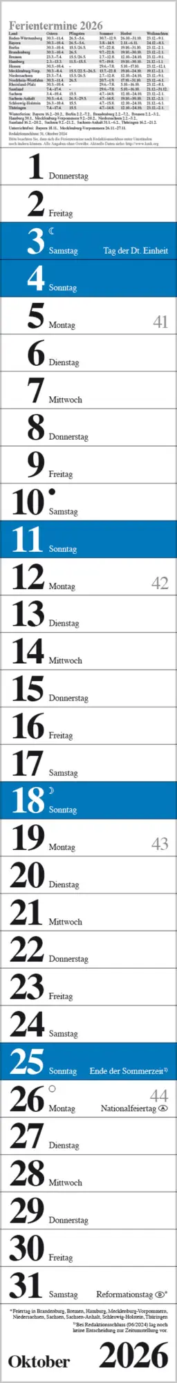 Bild: 9783731884859 | Streifenplaner Praktika Blau 2026 | Verlag Korsch | Kalender | 12 S.