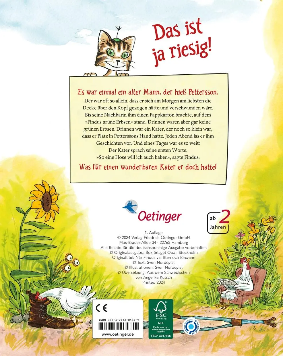 Rückseite: 9783751204859 | Pettersson und Findus. Wie Findus zu Pettersson kam | Sven Nordqvist