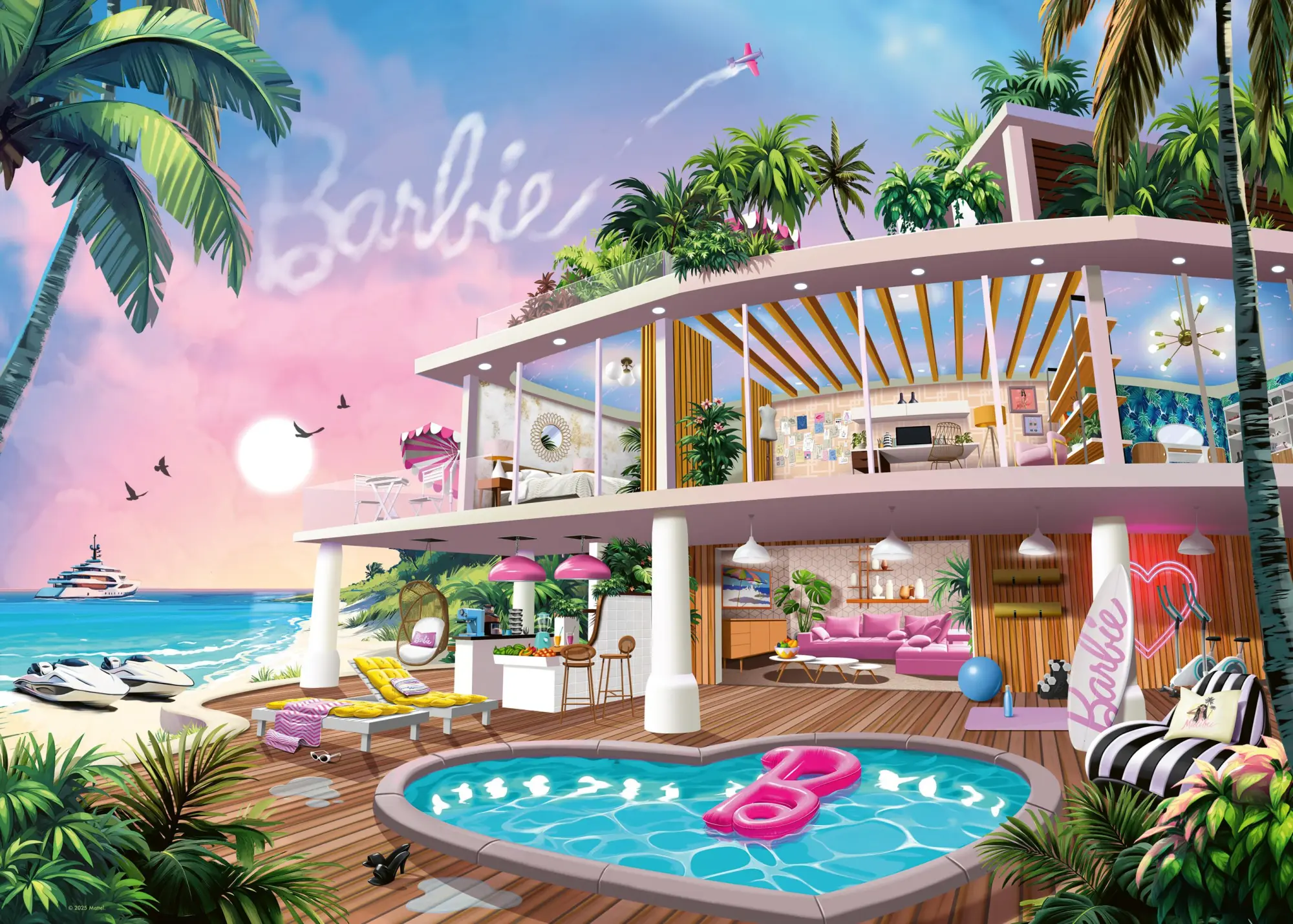 Cover: 4005555014959 | Erwachsenenpuzzle 1000 Teile - Barbie - Meet Me In Malibu | Spiel