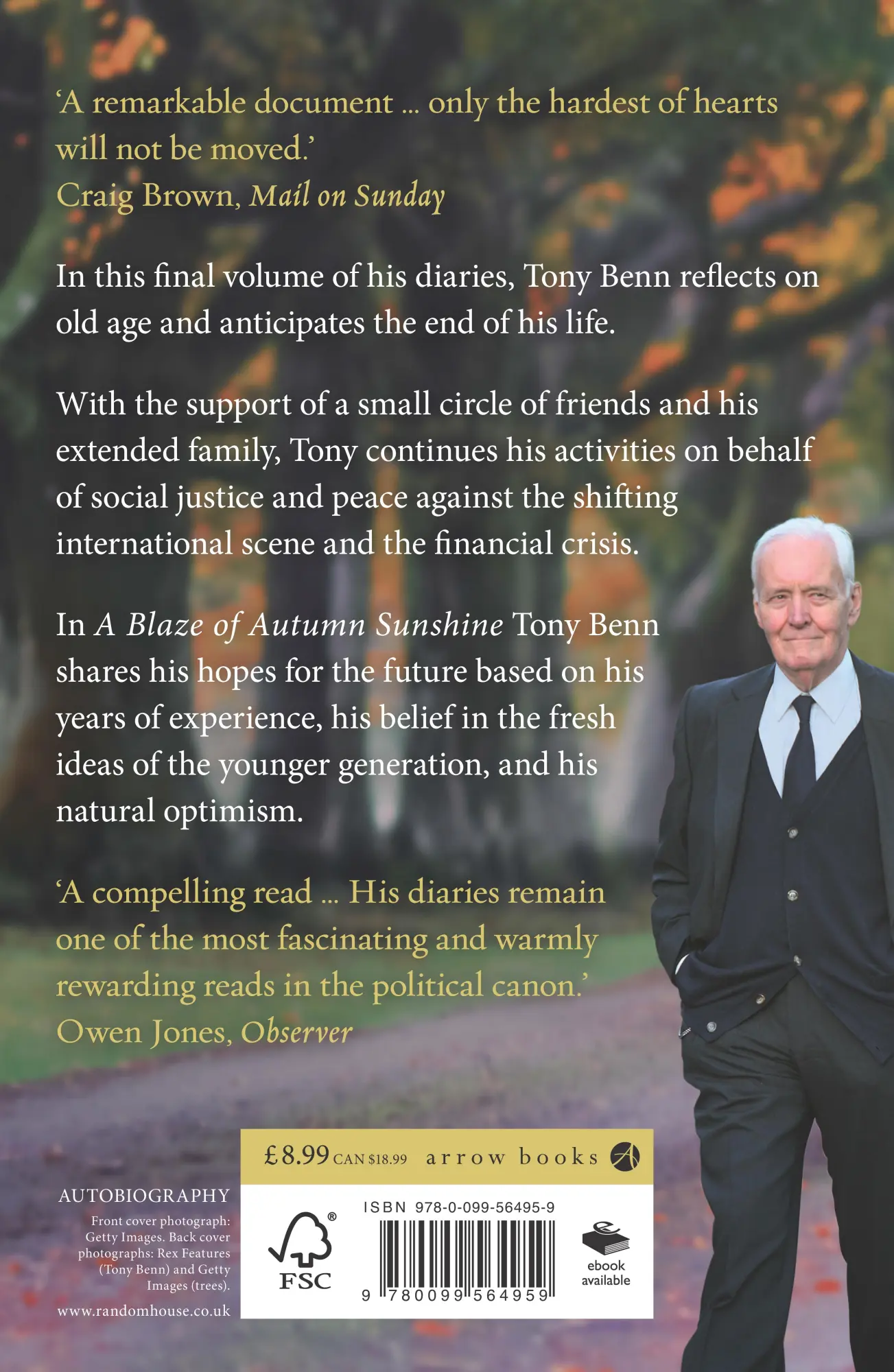 Rückseite: 9780099564959 | A Blaze of Autumn Sunshine | Tony Benn | Taschenbuch | Englisch | 2014