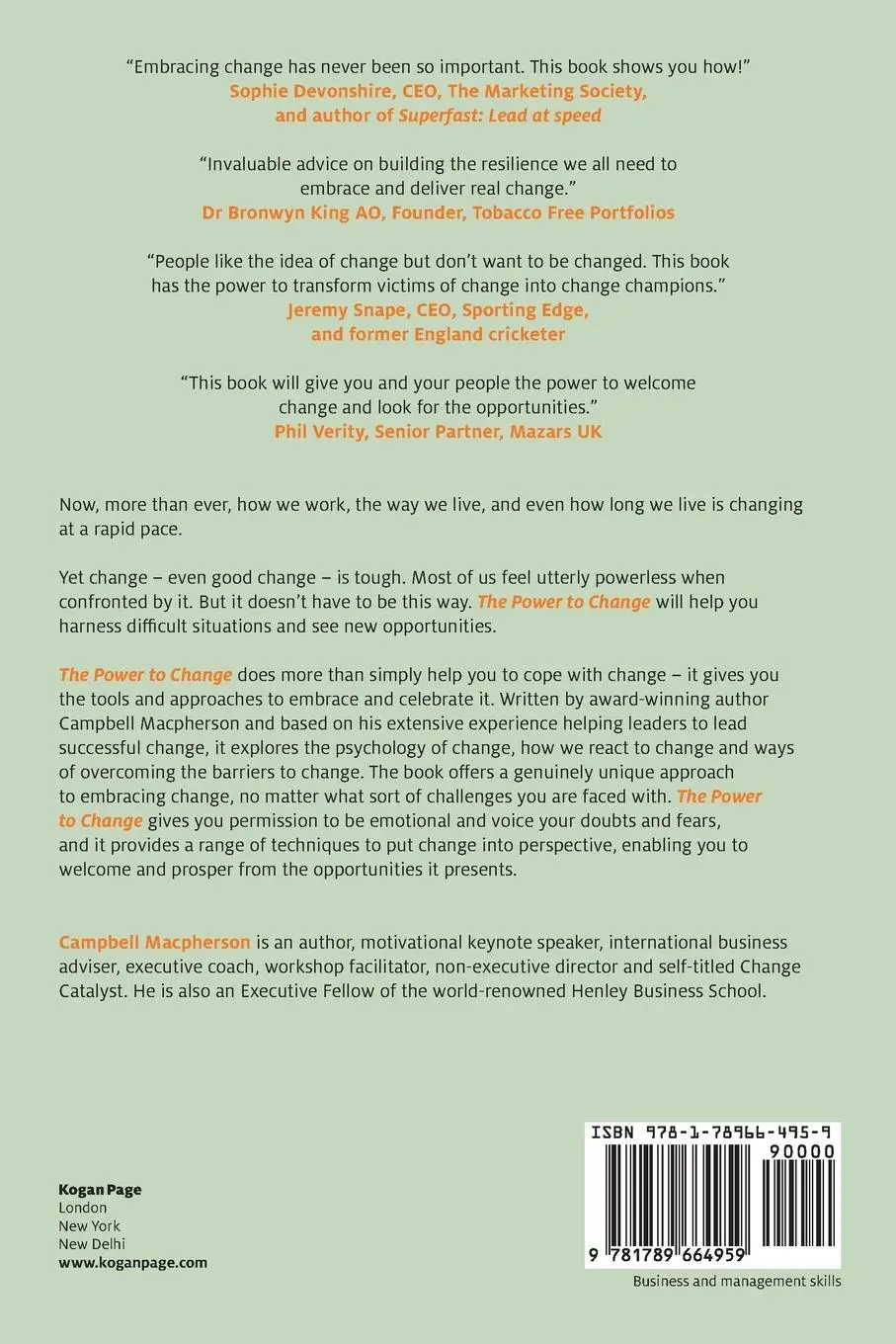 Rückseite: 9781789664959 | Power to Change | How to Harness Change to Make It Work for You | Buch