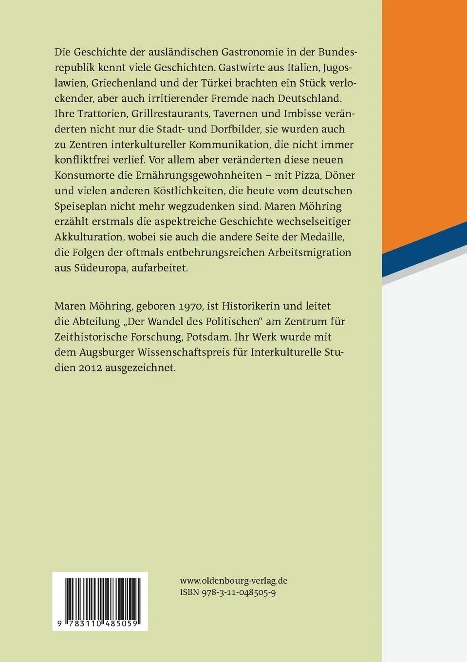Rückseite: 9783110485059 | Fremdes Essen | Maren Möhring | Taschenbuch | 555 S. | Deutsch | 2016