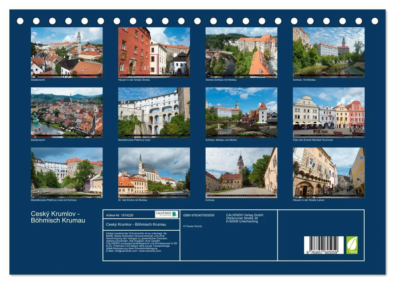 Bild: 9783457605059 | Ceský Krumlov - Böhmisch Krumau (Tischkalender 2026 DIN A5 quer),...