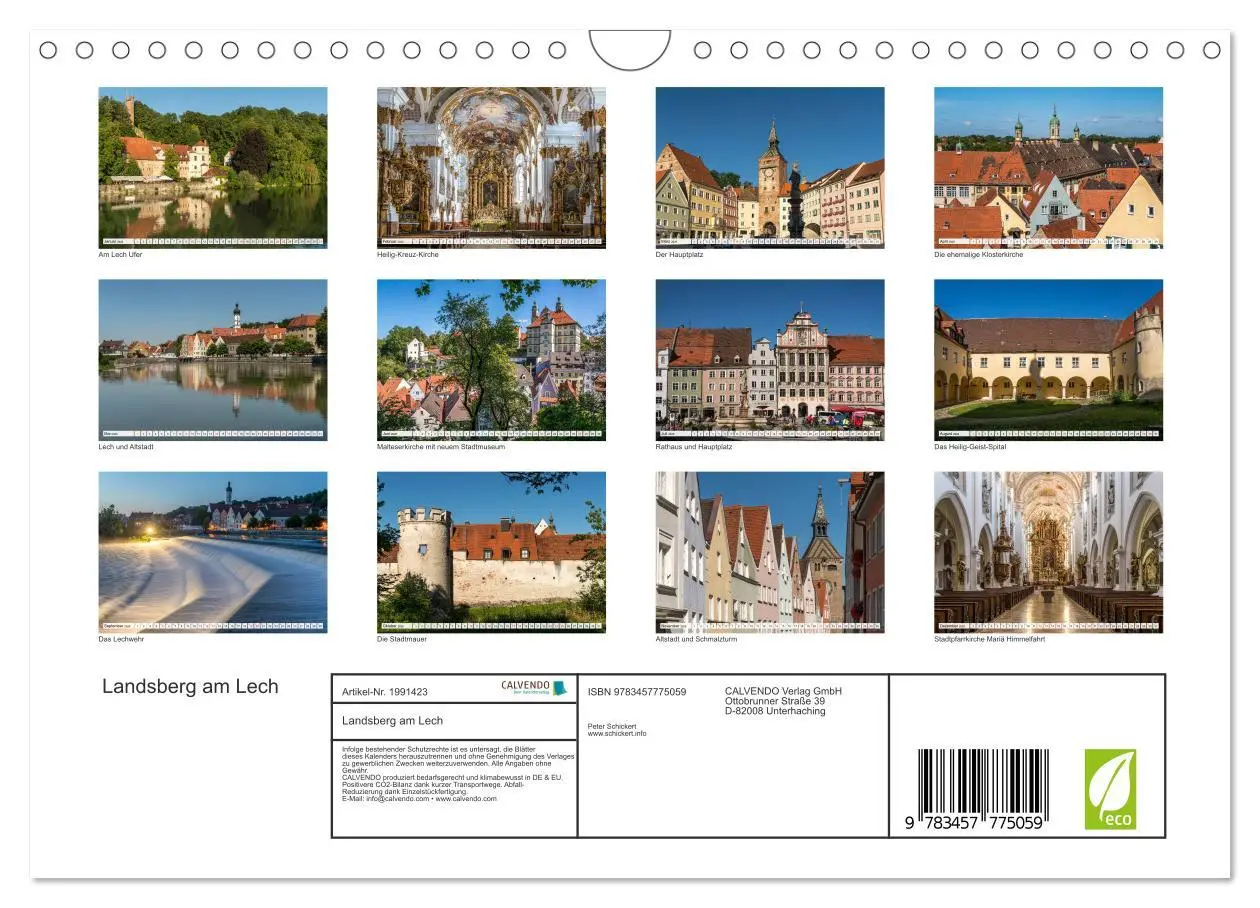 Bild: 9783457775059 | Landsberg am Lech (Wandkalender 2026 DIN A4 quer), CALVENDO...