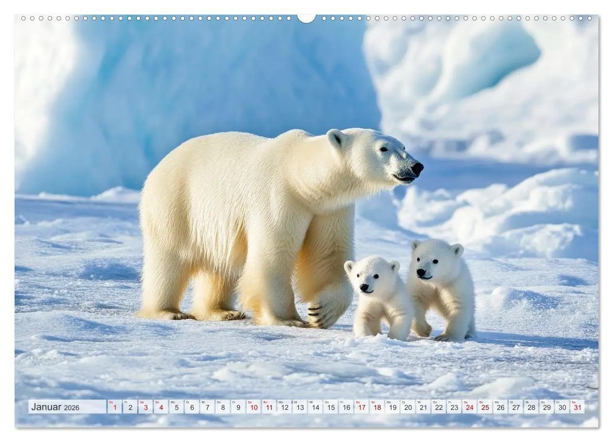 Bild: 9783516005059 | ARKTISCHE TIERE Im Reich der Kälte (Wandkalender 2026 DIN A2 quer),...
