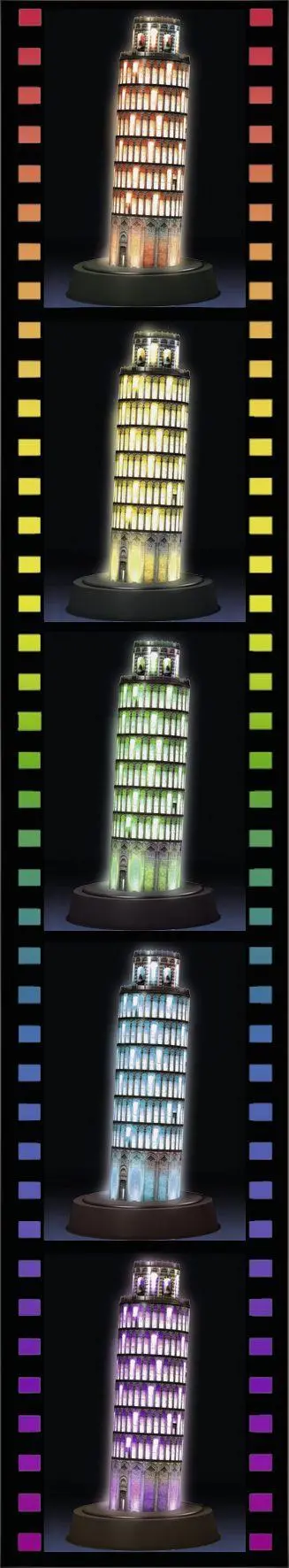 Bild: 4005556125159 | Pisaturm bei Nacht. 3D Puzzle 216 Teile | Spiel | 3D Puzzles | 12515