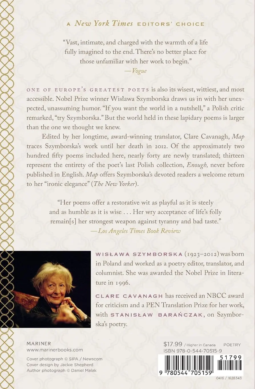Rückseite: 9780544705159 | Map | Collected and Last Poems | Wislawa Szymborska | Taschenbuch