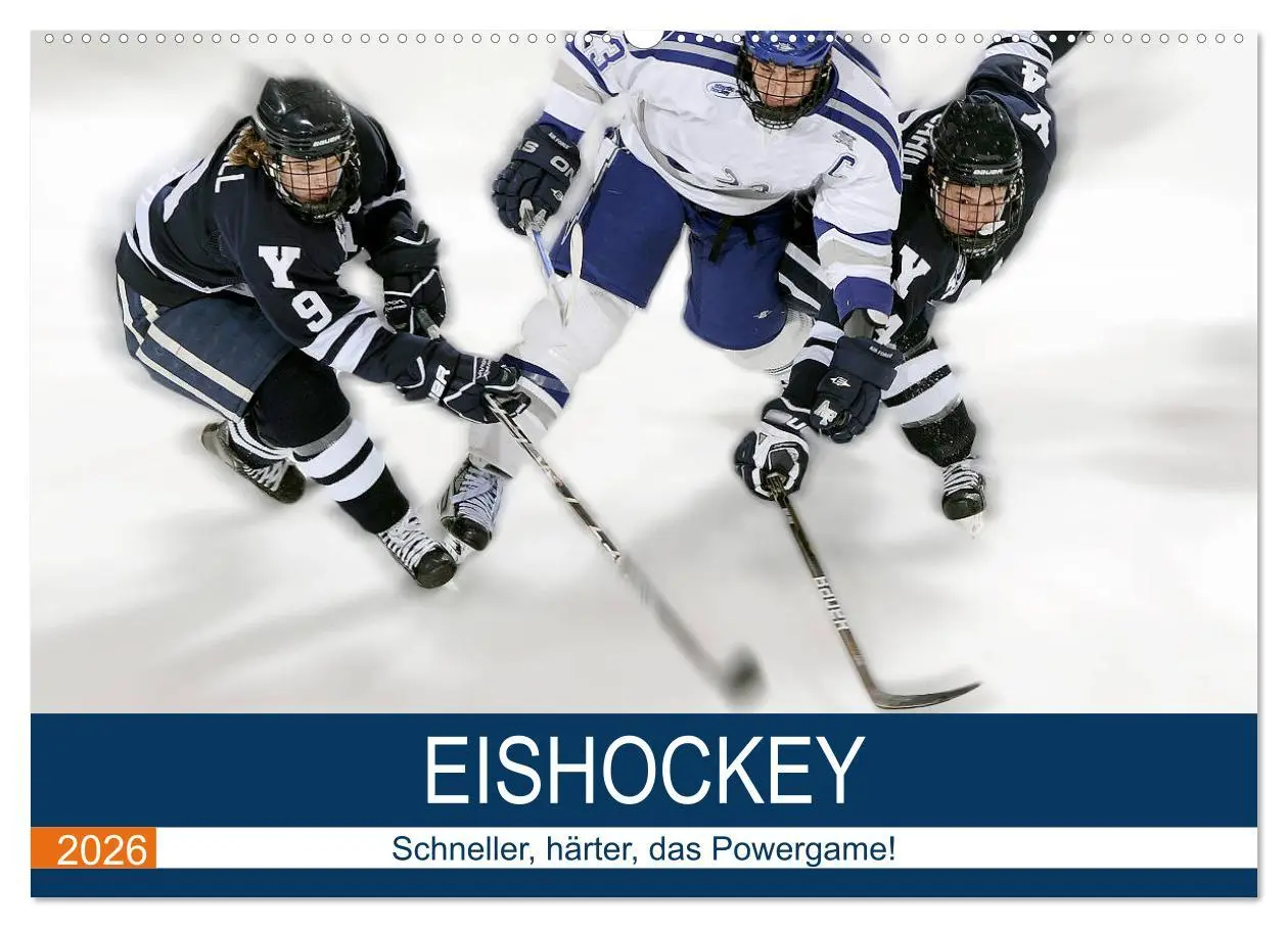 Cover: 9783457835159 | Eishockey! Schneller, härter, das Powergame! (Wandkalender 2026 DIN...