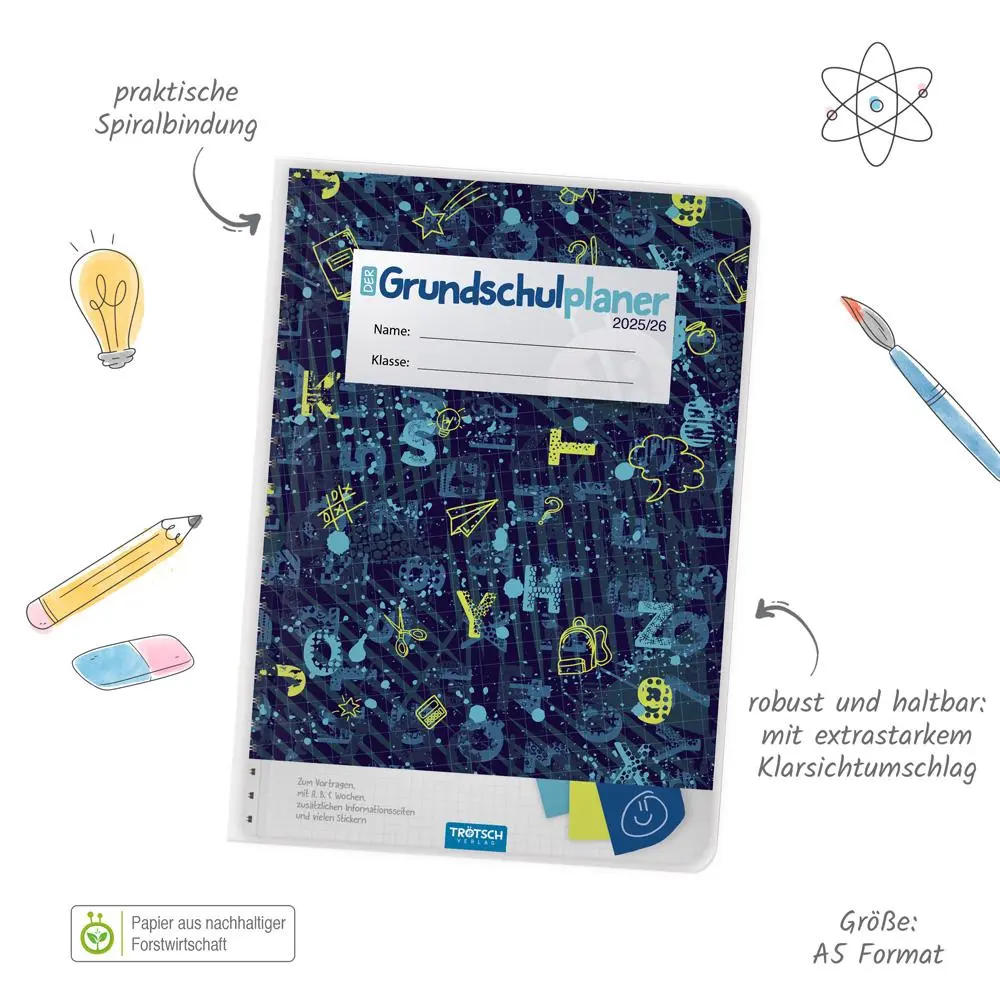 Bild: 9783988025159 | Trötsch Grundschulplaner Buchstaben 25/26 | Trötsch Verlag | Kalender