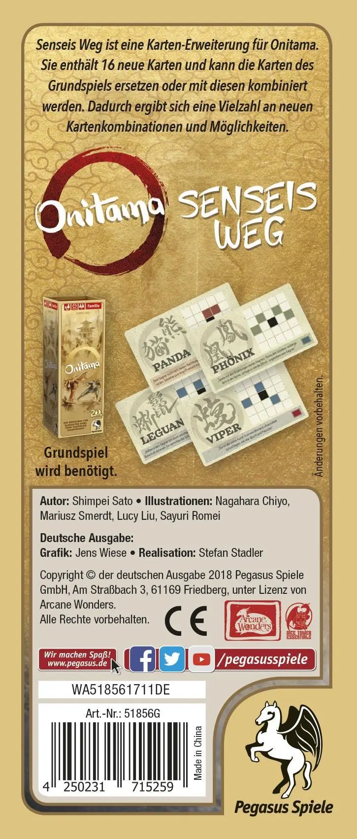 Bild: 4250231715259 | Onitama: Senseis Weg (Erweiterung) | Shimpei Sato | Spiel | Brettspiel