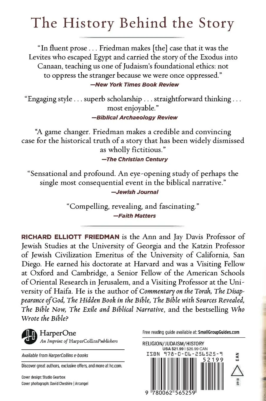 Rückseite: 9780062565259 | The Exodus | Richard Elliott Friedman | Taschenbuch | Englisch | 2018