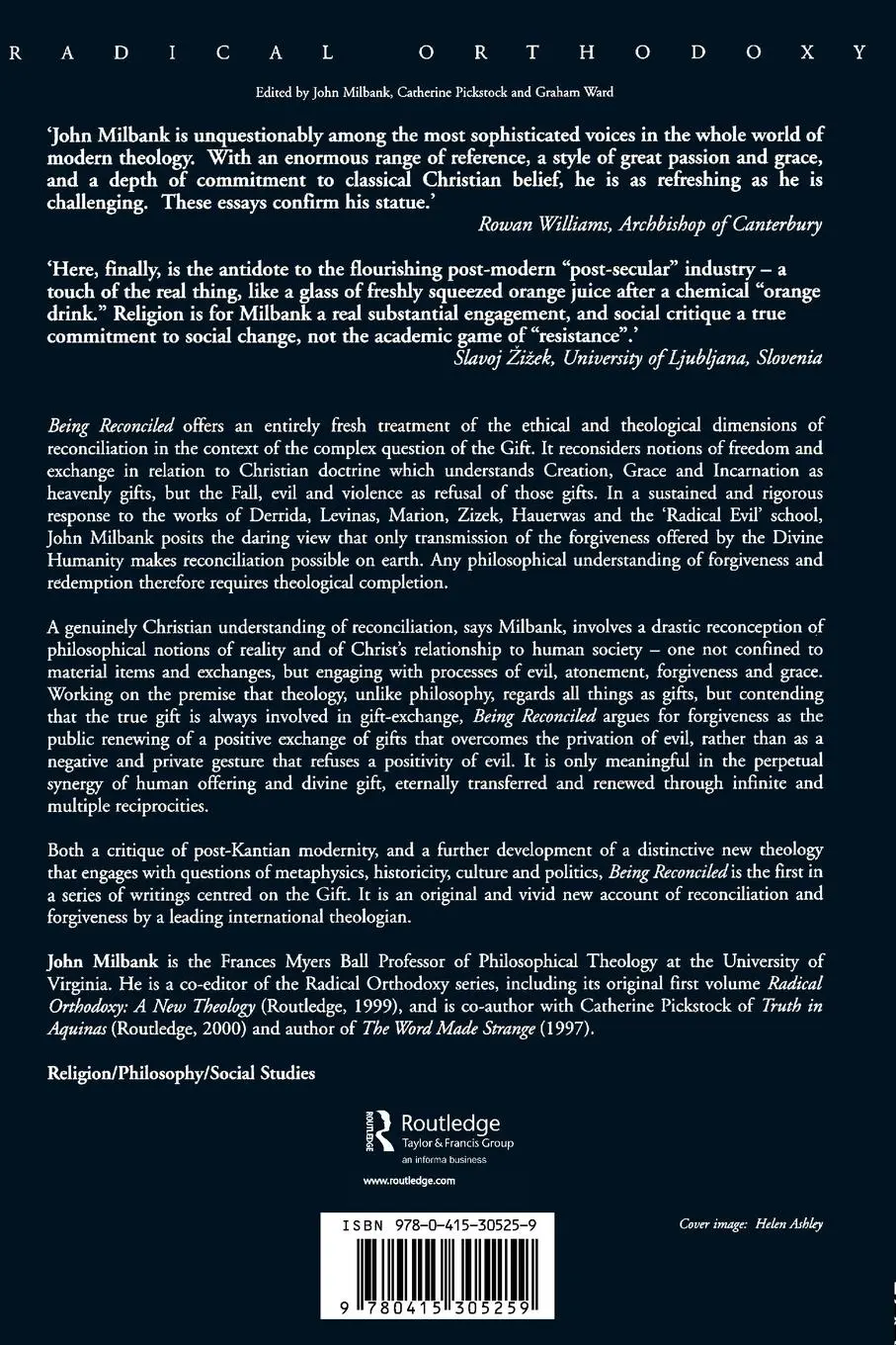 Rückseite: 9780415305259 | Being Reconciled | Ontology and Pardon | John Milbank | Taschenbuch