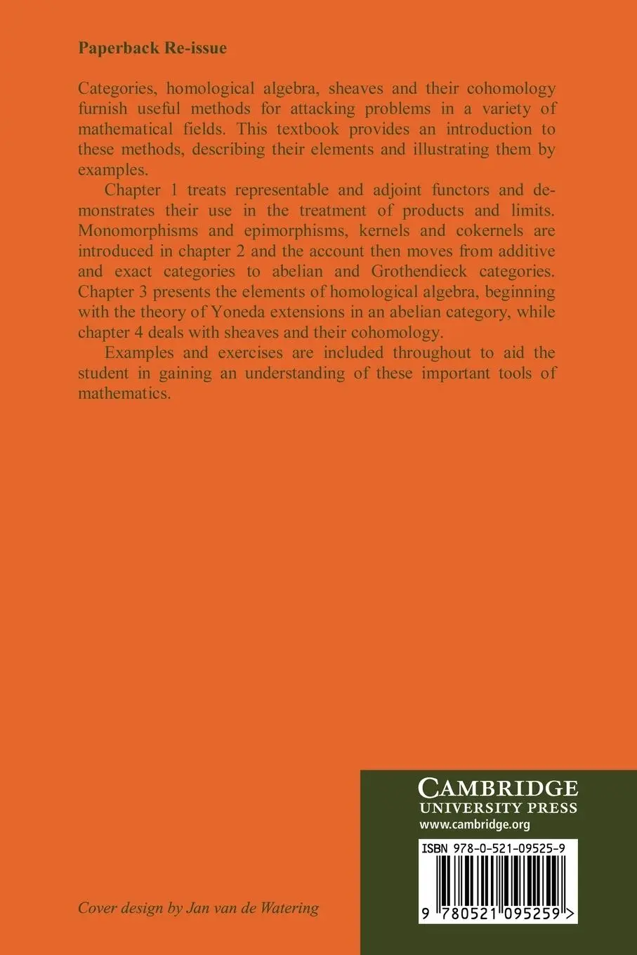 Rückseite: 9780521095259 | Introduction to Categories, Homological Algebra and Sheaf Cohomology