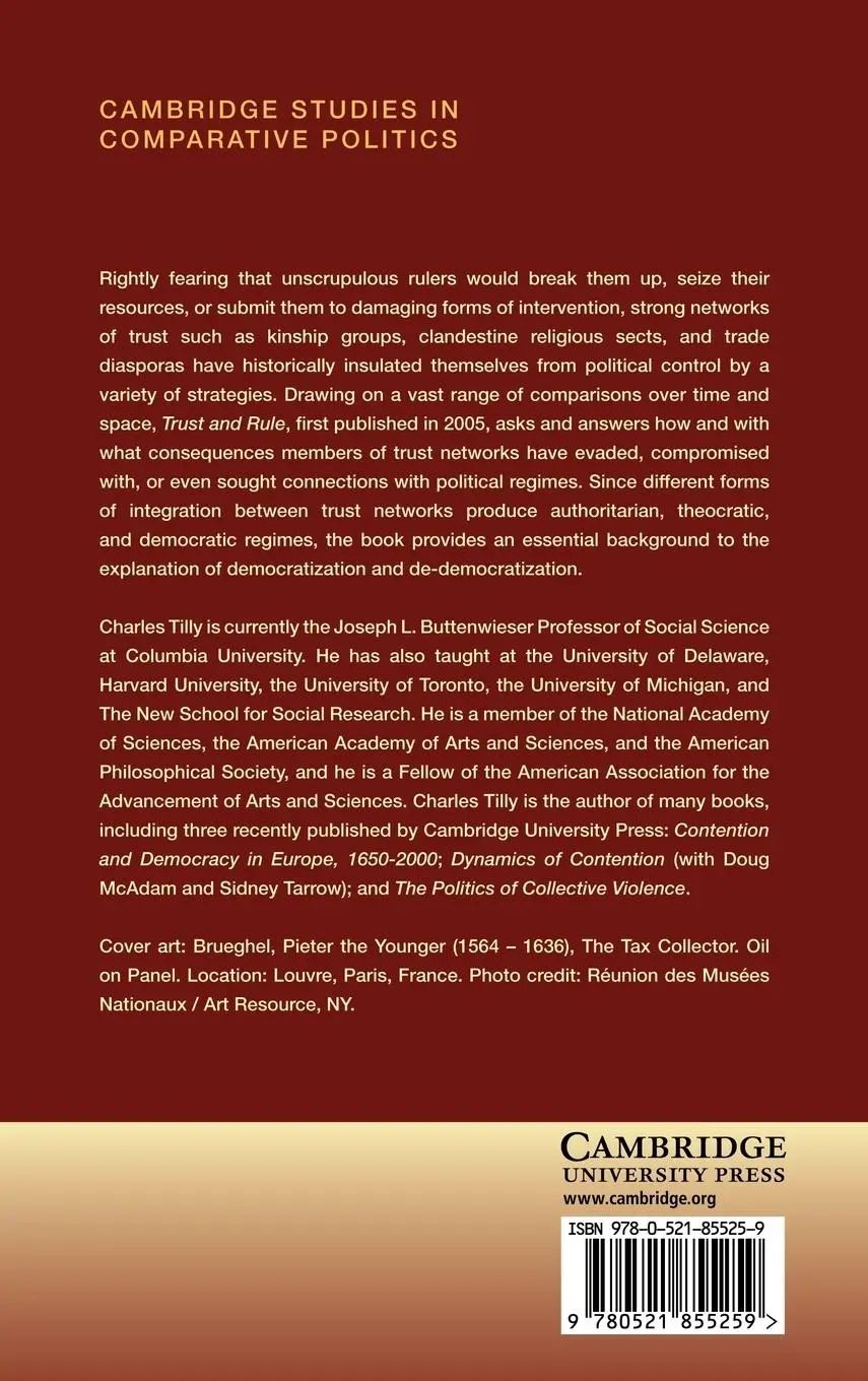 Rückseite: 9780521855259 | Trust and Rule | Charles Tilly | Buch | Englisch | 2012