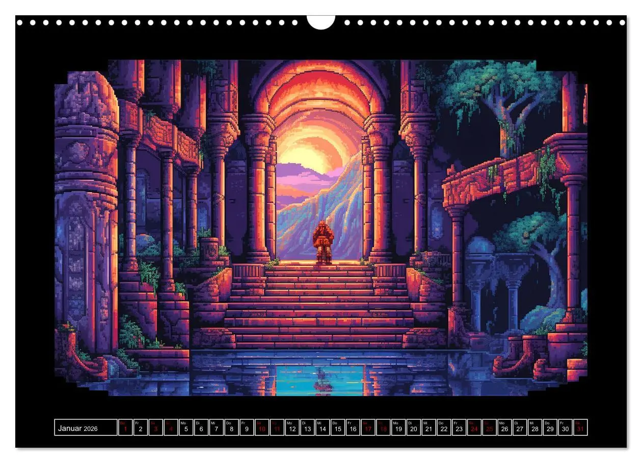 Bild: 9783457515259 | Pixel für Pixel bis Game over (Wandkalender 2026 DIN A3 quer),...
