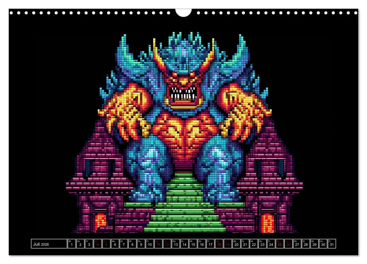 Bild: 9783457515259 | Pixel für Pixel bis Game over (Wandkalender 2026 DIN A3 quer),...