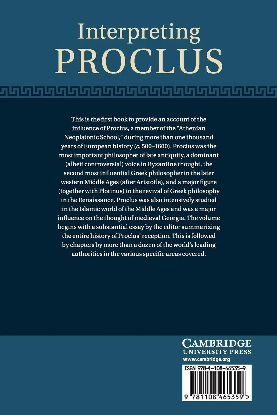 Rückseite: 9781108465359 | Interpreting Proclus | Stephen Gersh | Taschenbuch | Englisch | 2018
