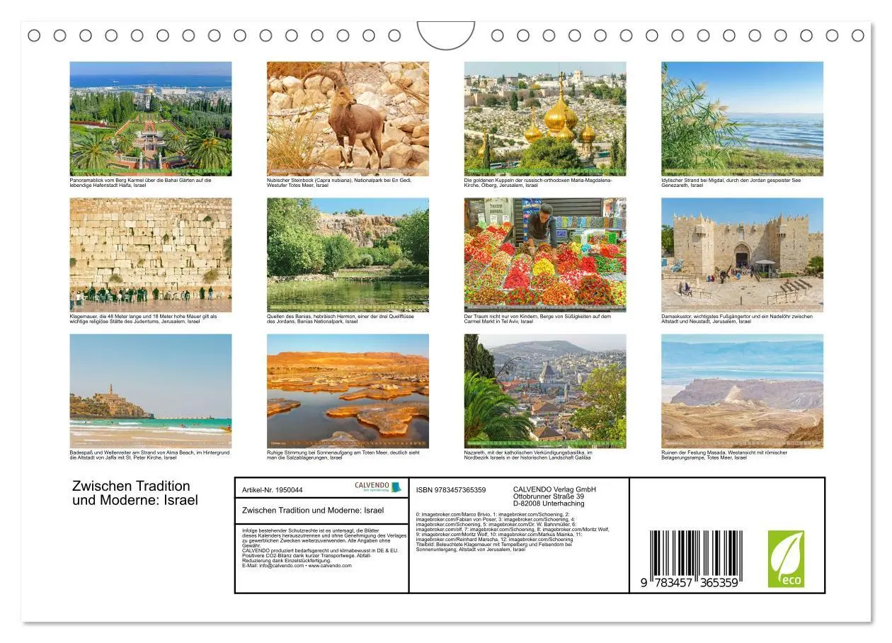Bild: 9783457365359 | Zwischen Tradition und Moderne: Israel (Wandkalender 2026 DIN A4...