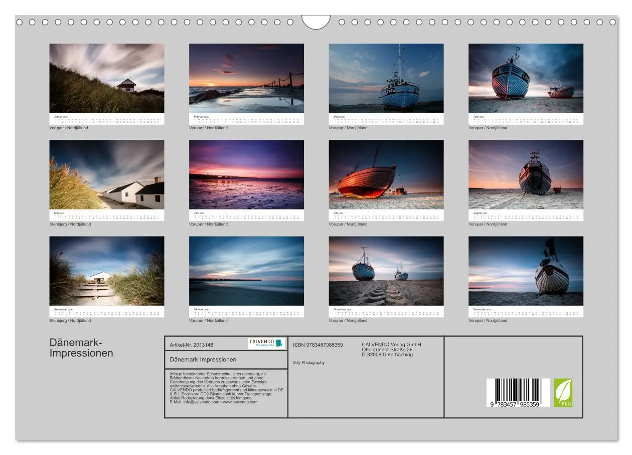 Bild: 9783457985359 | Dänemark-Impressionen (Wandkalender 2026 DIN A3 quer), CALVENDO...