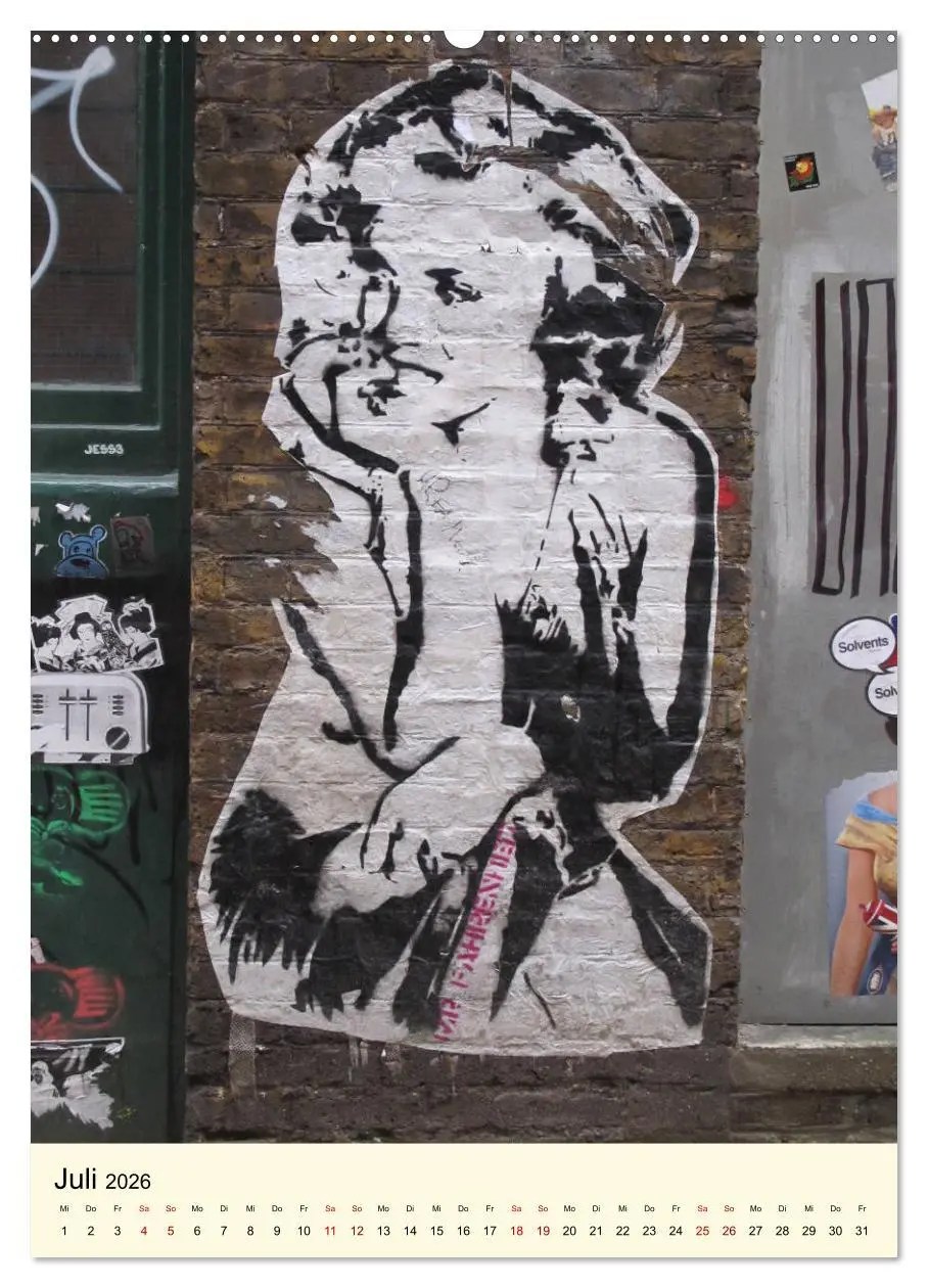 Bild: 9783516385359 | StreetArt London (Wandkalender 2026 DIN A2 hoch), CALVENDO...