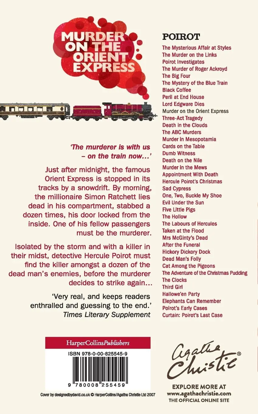 Rückseite: 9780008255459 | Murder on the Orient Express | Agatha Christie | Taschenbuch | 2019