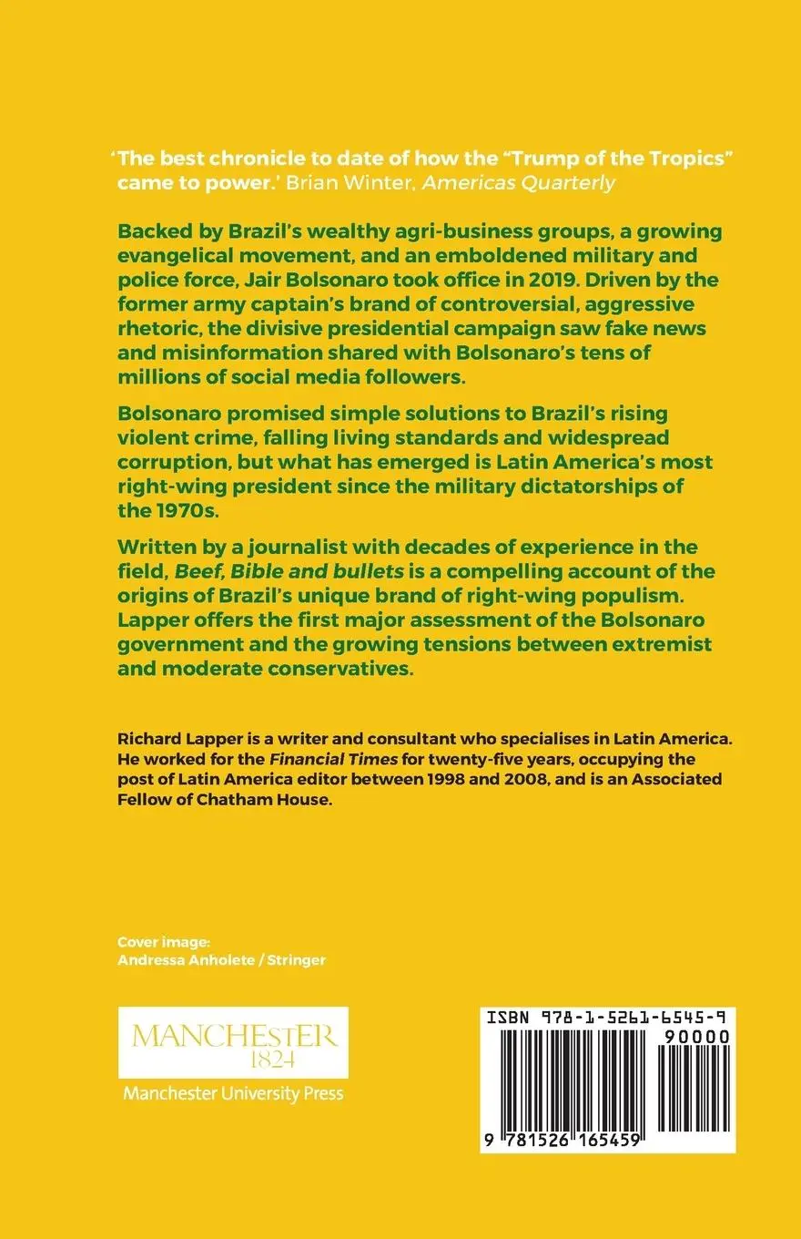 Rückseite: 9781526165459 | Beef, Bible and bullets | Brazil in the age of Bolsonaro | Lapper