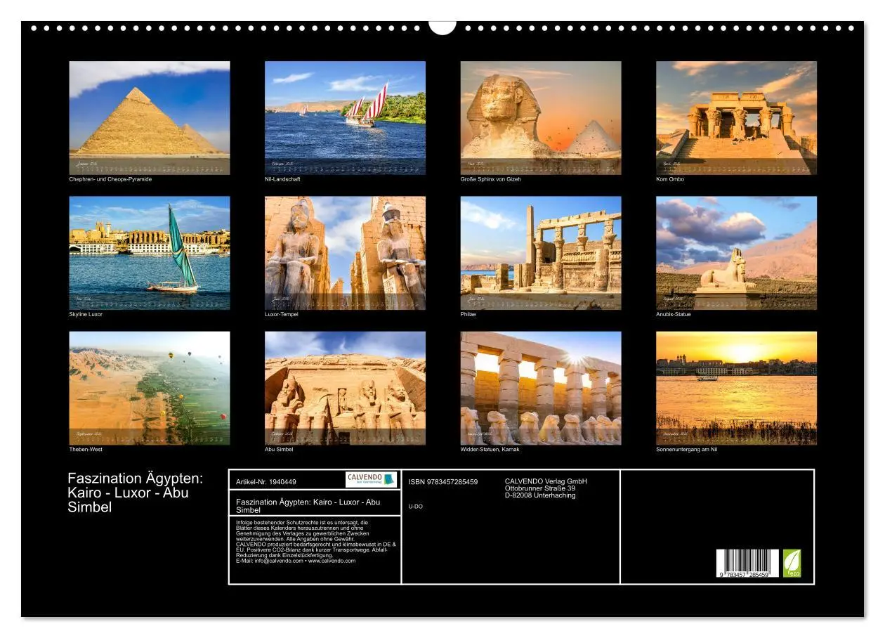 Bild: 9783457285459 | Faszination Ägypten: Kairo - Luxor - Abu Simbel (Wandkalender 2026...