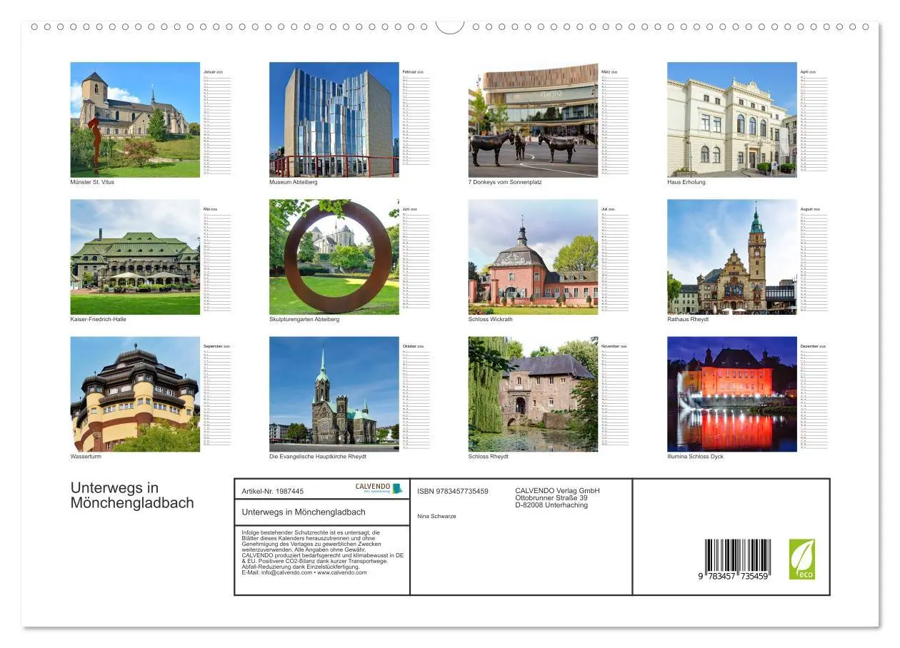 Bild: 9783457735459 | Unterwegs in Mönchengladbach (hochwertiger Premium Wandkalender...