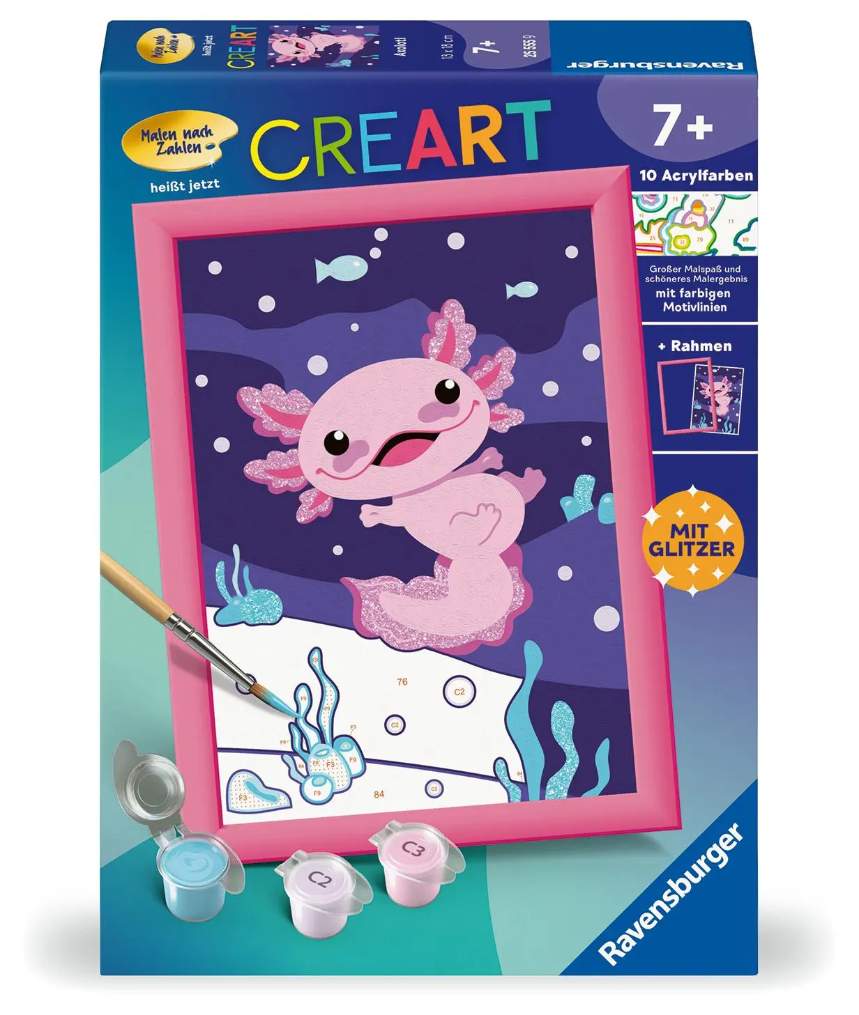 Cover: 4005556255559 | CreArt, Malen nach Zahlen Kinder - Axolotl | Spiel | Deutsch | 2025